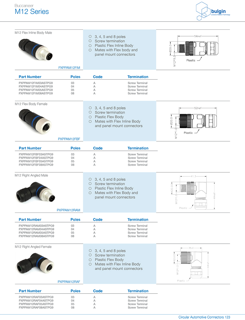 M12-L-coding-公直頭塑膠裝配式圓形連接器規格