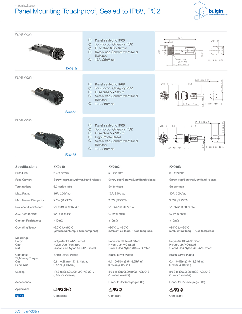 FX0417 后備式IP68保險(xiǎn)絲座選型 FX0417 后備式IP68保險(xiǎn)絲座選型